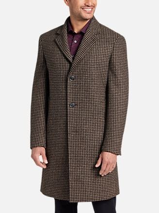 michael kors classic fit houndstooth topcoat|Michael Kors Classic Fit Topcoat .